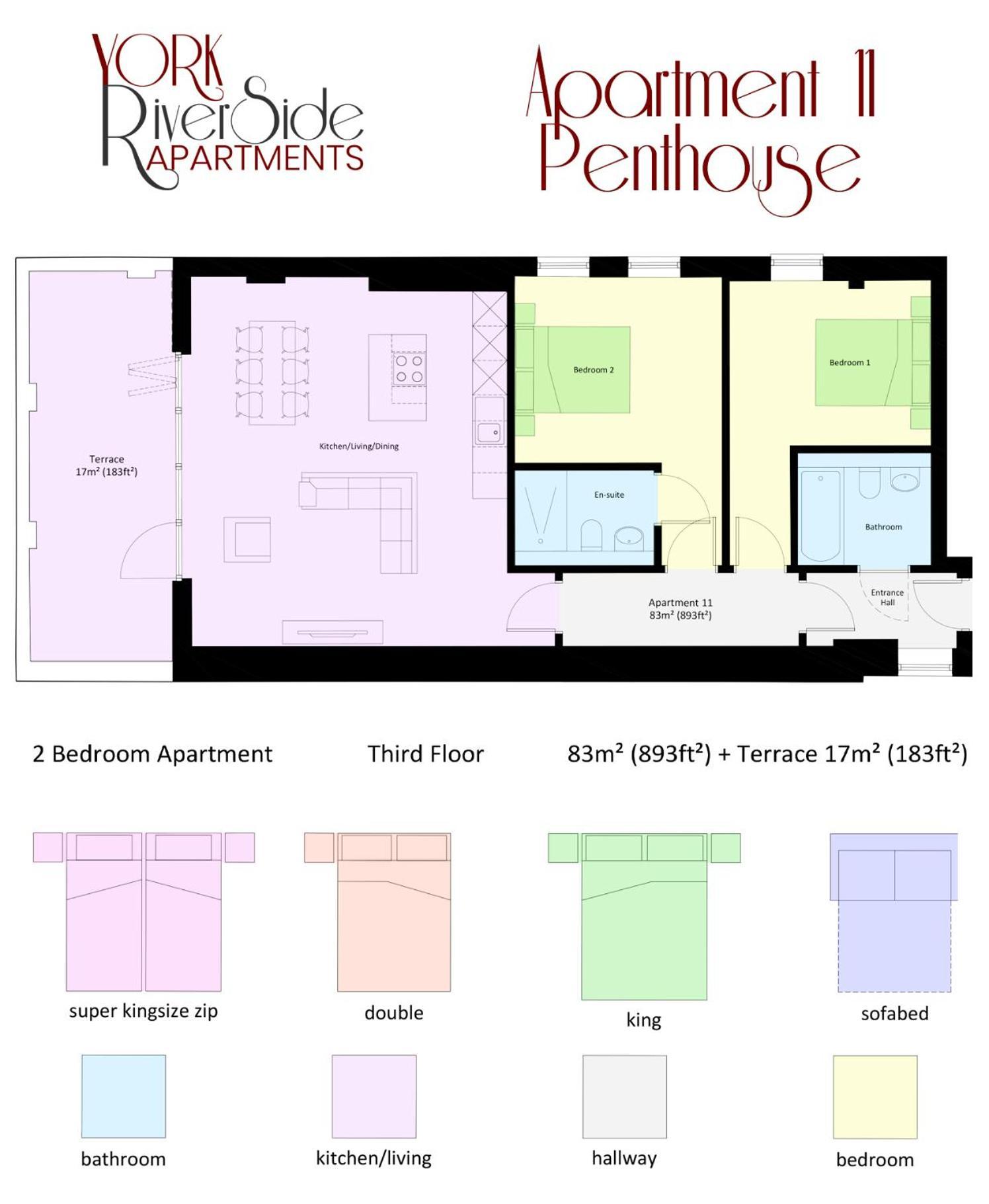 York Riverside Apartments ห้อง รูปภาพ
